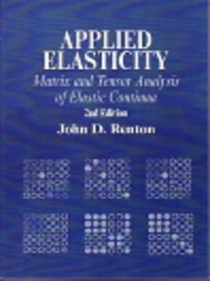 cover image of Applied Elasticity
